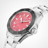 Tag Heuer Aquaracer Professional 300 Automatic Diamonds Pink Dial Silver Steel Strap Watch for Women - WBP231J.BA0618