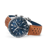 Tag Heuer Carrera Automatic Chronograph Blue Dial Brown Leather Strap Watch for Men - CBN2A1A.FC6537