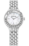 Swarovski Lovely Crystals Mini White Dial Silver Steel Strap Watch for Women - 5242901