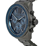 Michael Kors Wren Chronograph Quartz Blue Dial Grey Steel Strap Watch For Women - MK6097