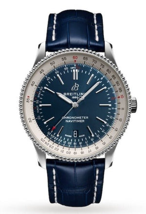 Breitling Navitimer Automatic 41mm Blue Leather Strap Mens Watch - A17326211C1P3