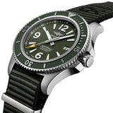 Breitling Superocean Automatic 44mm Outerknown Green Dial Green Nylon Strap Watch for Men - A17367A11L1W1