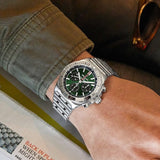 Breitling Chronomat B01 42mm Green Dial Silver Steel Strap Watch for Men - AB01343A1L1A1