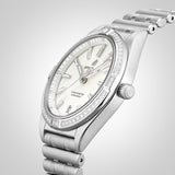 Breitling Chronomat Automatic 36 Diamonds White Dial Silver Steel Strap Watch for Women - A10380591A1A1