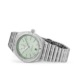 Breitling Chronomat Automatic 36 Diamonds Green Dial Two Tone Steel Strap Watch for Women - A10380591L1A1