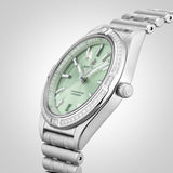 Breitling Chronomat Automatic 36 Diamonds Green Dial Two Tone Steel Strap Watch for Women - A10380591L1A1