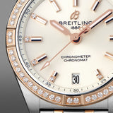 Breitling Chronomat 32 Diamonds White Dial Two Tone Steel Strap Watch for Women - U77310591A1U1