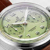 Breitling Premier B09 Chronograph 40 Green Dial Brown Leather Strap Watch for Men - AB0930D31L1P1