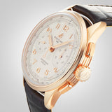 Breitling Premier B09 Chronograph 40 White Dial Brown Leather Strap Watch for Men - RB0930371G1P1