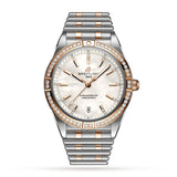 Breitling Chronomat Automatic 36 Diamonds Mother of Pearl Dial Two Tone Steel Strap Watch for Women - U10380591A2U1