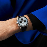 Breitling Navitimer B01 Chronograph 43 Blue Dial Black Leather Strap Watch for Men - AB0138241C1P1