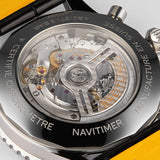 Breitling Navitimer B01 Chronograph 46 Black Dial Black Leather Strap Watch for Men - AB0137211B1P1