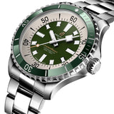 Breitling Superocean Automatic 44mm Navy Green Dial Green Rubber Strap Watch for Men - A17376A31L1A1