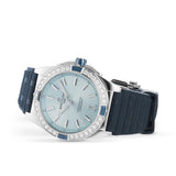 Breitling Super Chronomat Automatic 38 Diamonds Blue Dial Blue Rubber Strap Watch for Women - A17356531C1S1