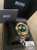 Hugo Boss Santiago Green Dial Two Tone Steel Strap Watch for Men - 1513872