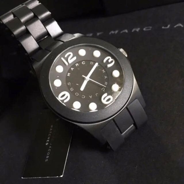 Marc Jacobs Pelly Black Dial Black Silicone Strap Watch for Women - MBM2516