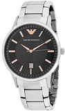 Emporio Armani Renato Quartz Grey Dial Silver Steel Strap Watch For Men - AR2514