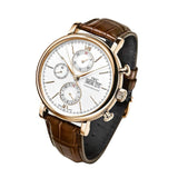 IWC Portofino Chronograph 42mm White Dial Brown Leather Strap Watch for Men - IW391025