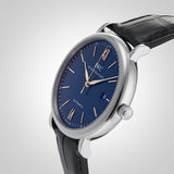 IWC Portofino Automatic Blue Dial Black Leather Strap Watch for Men - IW356523