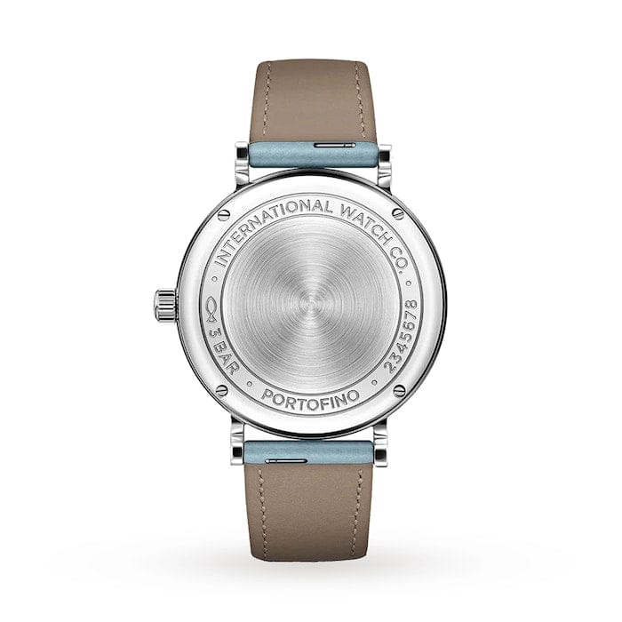 IWC Portofino Automatic Blue Dial Blue Leather Strap Watch for Women - IW357416