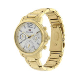 Tommy Hilfiger Claudia White Dial Gold Steel Strap Watch for Women - 1781742