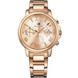 Tommy Hilfiger Claudia Rose Gold Dial Rose Gold Steel Strap Watch for Women - 1781743