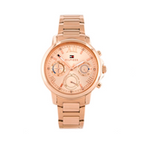 Tommy Hilfiger Claudia Rose Gold Dial Rose Gold Steel Strap Watch for Women - 1781743