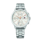 Tommy Hilfiger Carly White Dial Silver Stainless Steel Strap Watch for Women - 1781787