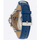 Tommy Hilfiger Carly Silver Dial Blue Leather Strap Watch for Women - 1781791