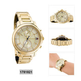 Tommy Hilfiger Claudia Gold Dial Gold Steel Strap Watch for Women - 1781821