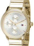 Tommy Hilfiger Blake White Dial Gold Steel Strap Watch for Women - 1781905