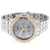 Tommy Hilfiger Ari Diamonds Blue Dial Silver Steel Strap Watch for Women - 1781976