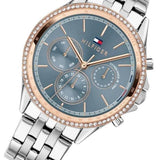 Tommy Hilfiger Ari Diamonds Blue Dial Silver Steel Strap Watch for Women - 1781976