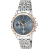 Tommy Hilfiger Ari Diamonds Blue Dial Silver Steel Strap Watch for Women - 1781976