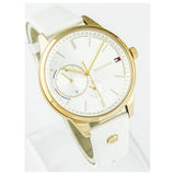 Tommy Hilfiger Brooklyn Quartz White Dial White Leather Strap Watch for Women - 1782018