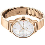 Tommy Hilfiger Brooke Silver Dial Rose Gold Steel Strap Watch for Women - 1782021