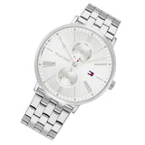 Tommy Hilfiger Jenna Quartz White Dial Silver Steel Strap Watch for Women - 1782068