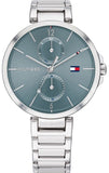 Tommy Hilfiger Angela Blue Dial Silver Steel Strap Watch for Women - 1782126