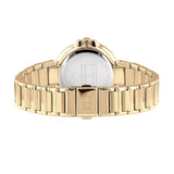 Tommy Hilfiger Angela White Dial Gold Steel Strap Watch for Women - 1782128