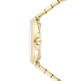 Tommy Hilfiger Angela White Dial Gold Steel Strap Watch for Women - 1782128