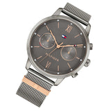 Tommy Hilfiger Blake Quartz Grey Dial Silver Mesh Bracelet Watch for Men - 1782304