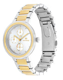 Tommy Hilfiger Joy Chronograph Silver Dial Two Tone Steel Strap Watch for Women - 1782534