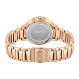 Hugo Boss Signature Gold Dial Gold Stainless Steel Strap Watch for Women - 1502540