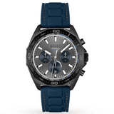 Hugo Boss Energy Chronograph Grey Dial Green Rubber Strap Watch For Men - 1513972