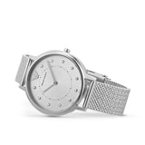 Emporio Armani Kappa Silver Dial Silver Mesh Bracelet Watch For Women - AR11128