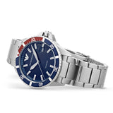 Emporio Armani Diver Quartz Blue Dial Silver Steel Strap Watch For Men - AR11339