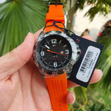 Tommy Hilfiger Cole Black Dial Orange Rubber Strap Watch for Men - 1790985