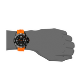 Tommy Hilfiger Cole Black Dial Orange Rubber Strap Watch for Men - 1790985