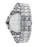 Tommy Hilfiger Trent Chronograph Black Dial Silver Steel Strap Watch for Men - 1791054