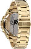 Tommy Hilfiger Luke Chronograph White Dial Gold Steel Strap Watch for Men - 1791121